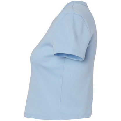 Solid Baby Blue - Side - Bella + Canvas Womens-Ladies Micro-Rib Crop Top