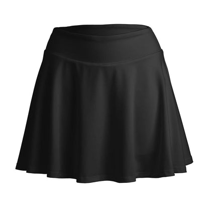 Black - Front - Spiro Womens-Ladies Recycled Fitness Skort