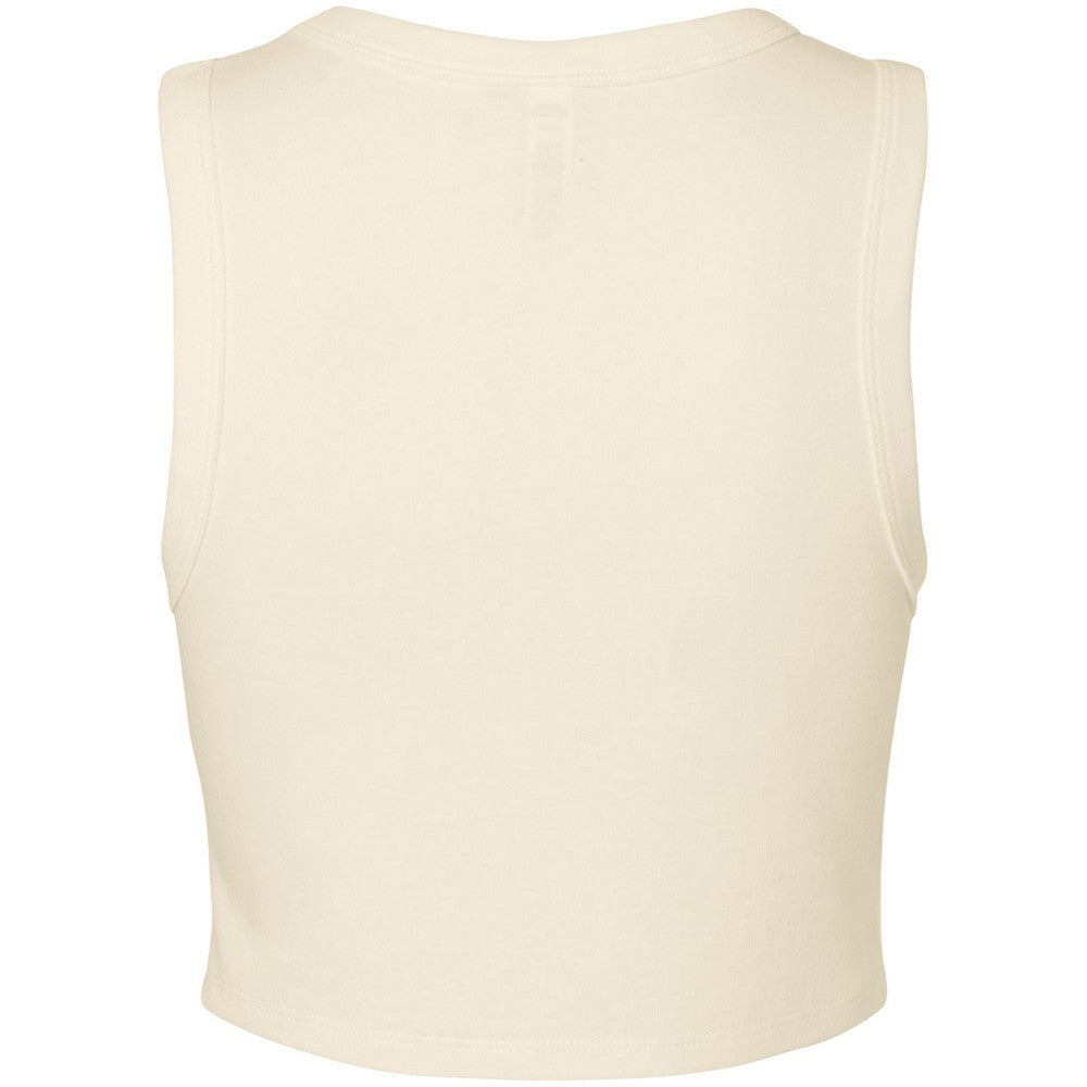 Solid Natural - Back - Bella + Canvas Womens-Ladies Muscles Micro-Rib Tank Top