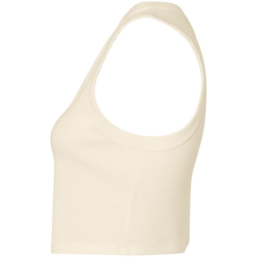 Solid Natural - Side - Bella + Canvas Womens-Ladies Muscles Micro-Rib Tank Top