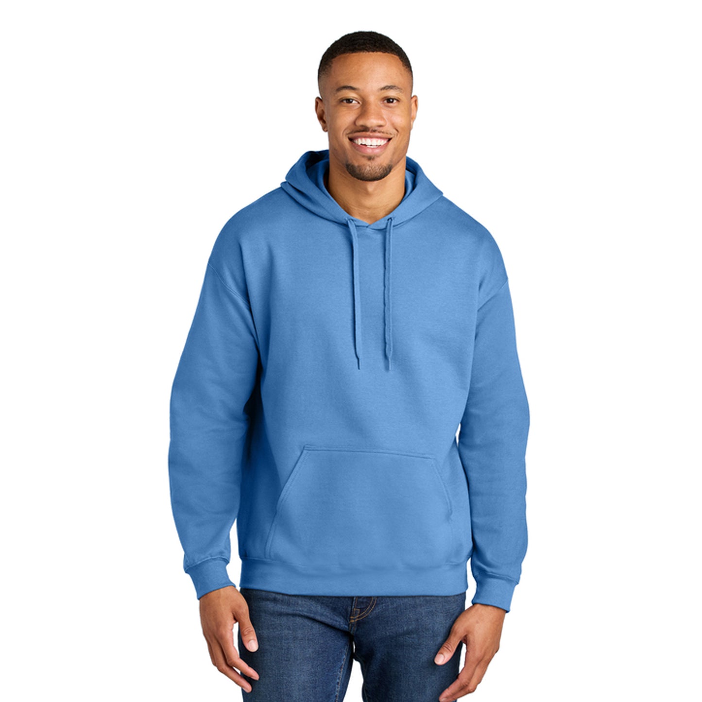 Carolina Blue - Side - Gildan Mens Midweight Soft Touch Hoodie