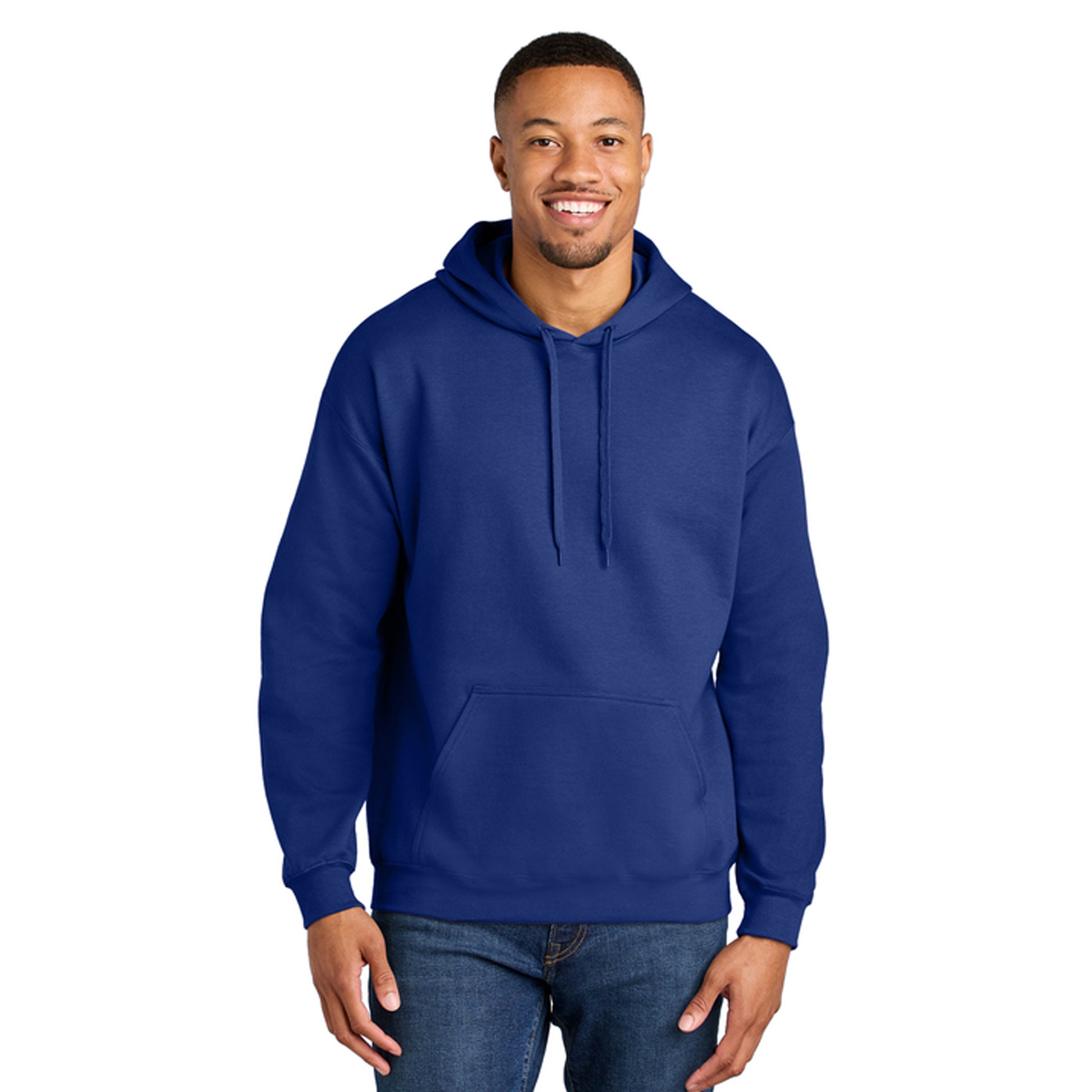 Cobalt - Side - Gildan Mens Midweight Soft Touch Hoodie