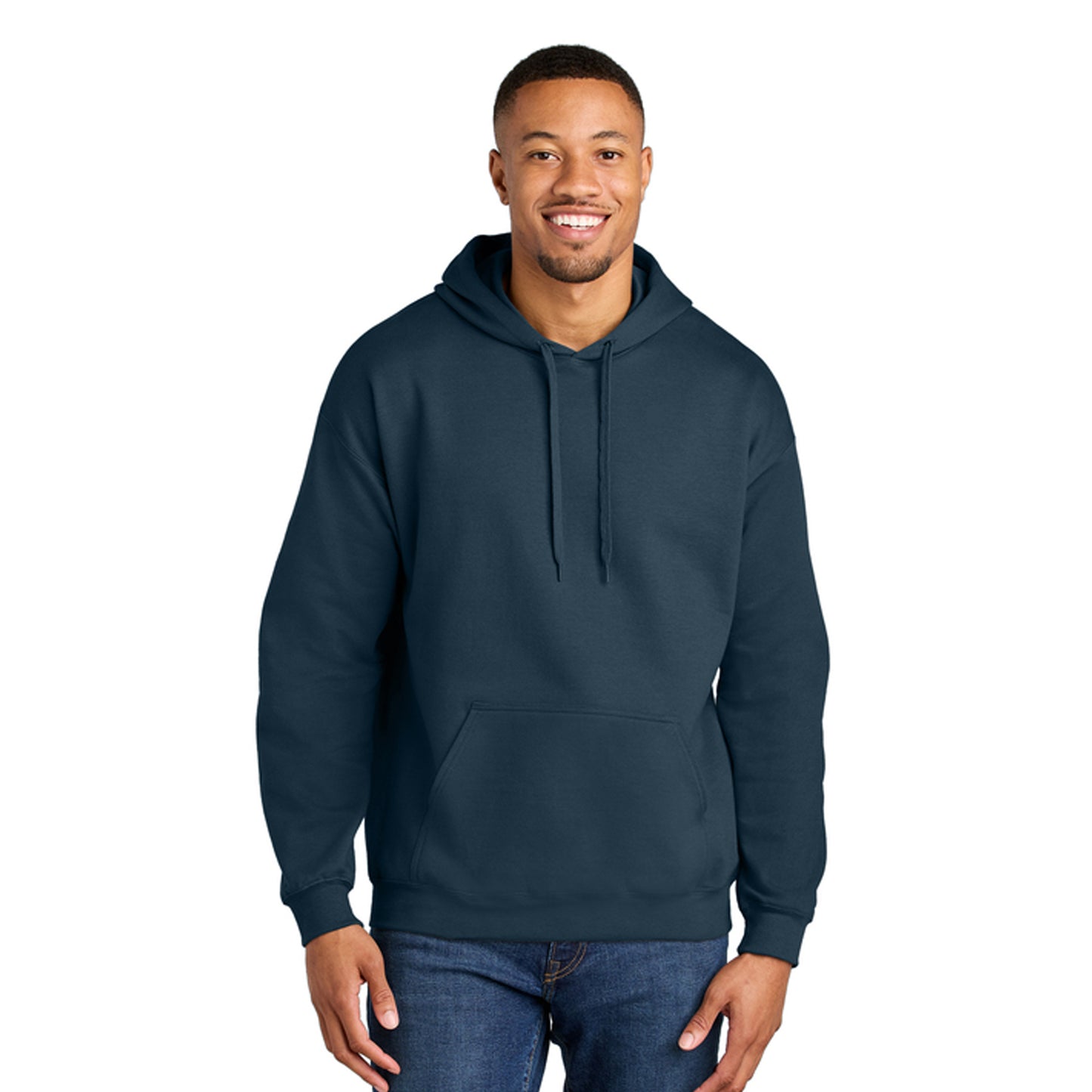 Blue Dusk - Side - Gildan Mens Midweight Soft Touch Hoodie