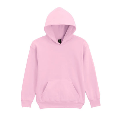 Light Pink - Front - Gildan Childrens-Kids Soft Touch Midweight Hoodie