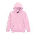 Light Pink - Front - Gildan Childrens-Kids Soft Touch Midweight Hoodie