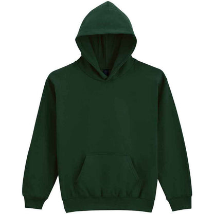 Forest Green - Front - Gildan Childrens-Kids Soft Touch Midweight Hoodie