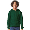 Forest Green - Side - Gildan Childrens-Kids Soft Touch Midweight Hoodie