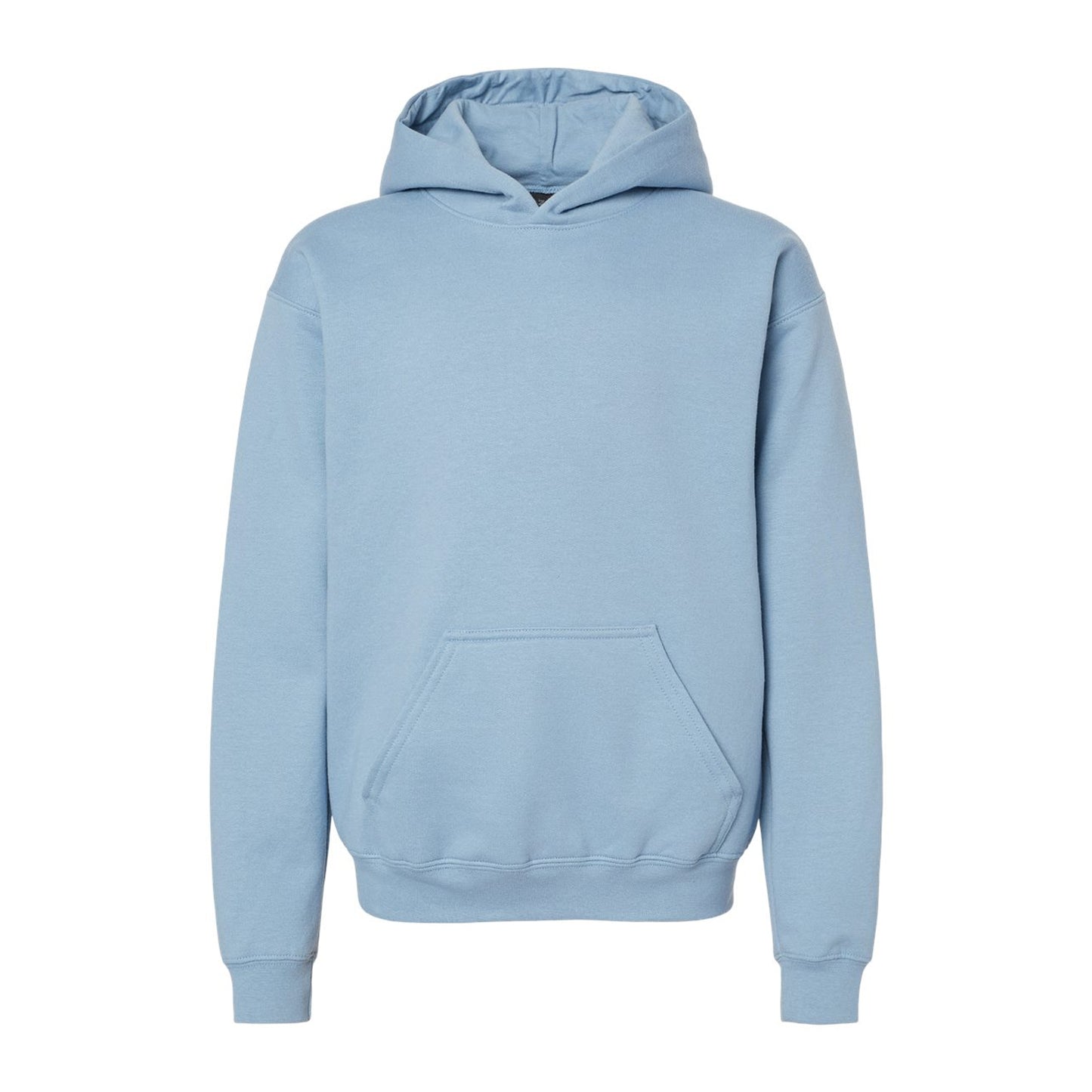 Stone Blue - Front - Gildan Childrens-Kids Soft Touch Midweight Hoodie