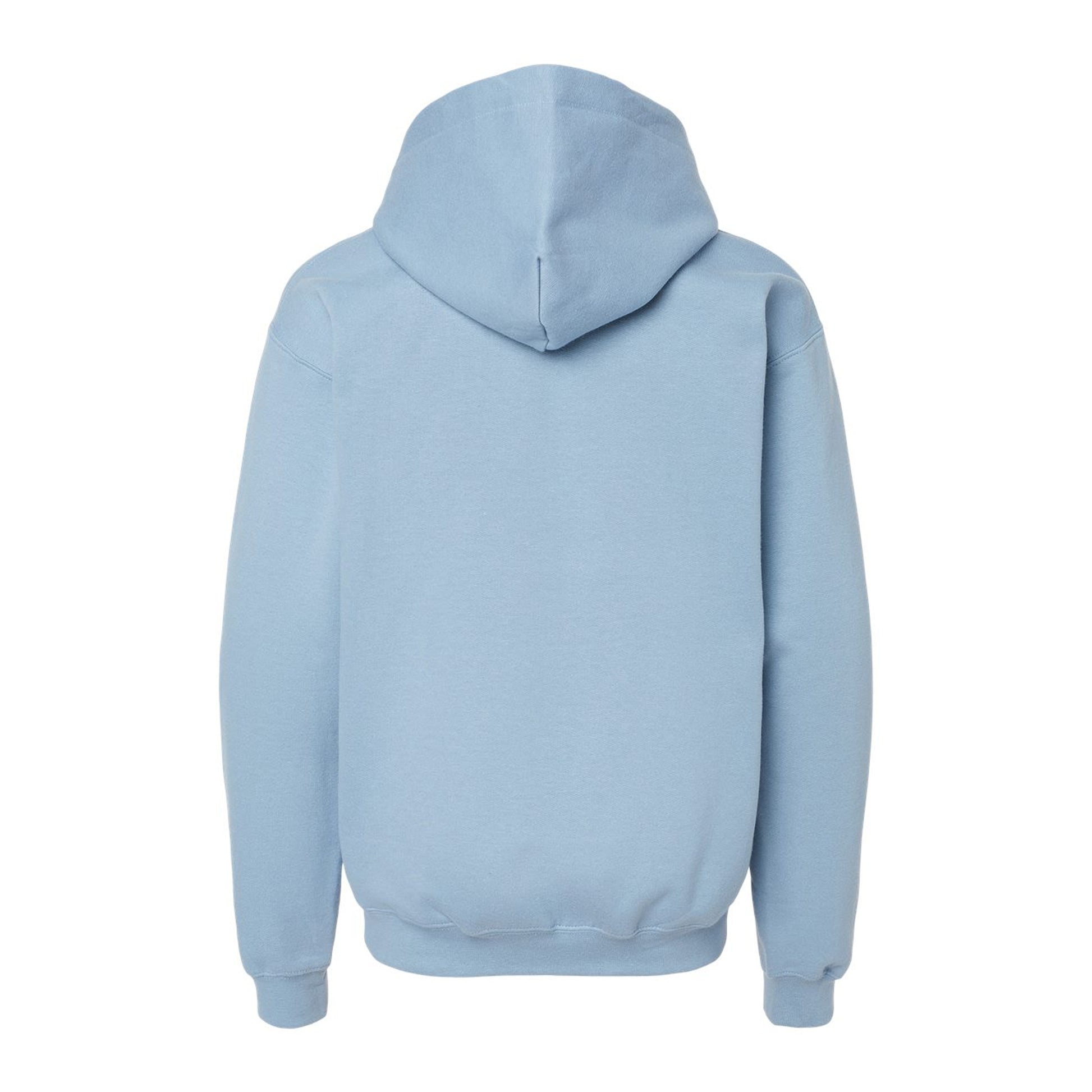 Stone Blue - Back - Gildan Childrens-Kids Soft Touch Midweight Hoodie