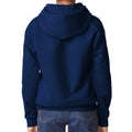 Navy - Back - Gildan Childrens-Kids Soft Touch Midweight Hoodie