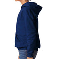Navy - Side - Gildan Childrens-Kids Soft Touch Midweight Hoodie