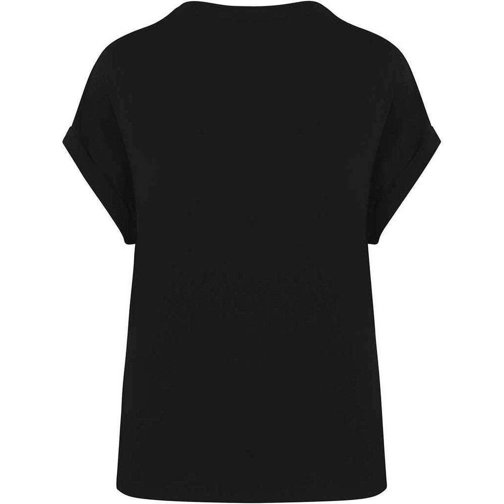 Black - Back - Native Spirit Womens-Ladies Roll Sleeve T-Shirt