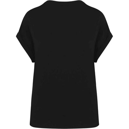 Black - Back - Native Spirit Womens-Ladies Roll Sleeve T-Shirt