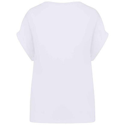 White - Back - Native Spirit Womens-Ladies Roll Sleeve T-Shirt