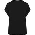 Black - Back - Native Spirit Womens-Ladies Roll Sleeve T-Shirt