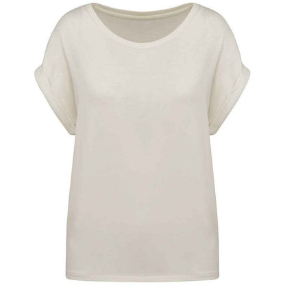 Ivory - Front - Native Spirit Womens-Ladies Roll Sleeve T-Shirt