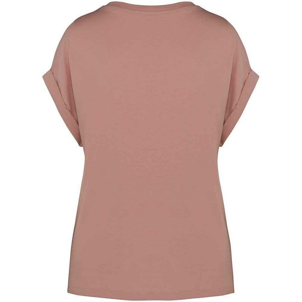 Petal Rose - Back - Native Spirit Womens-Ladies Roll Sleeve T-Shirt