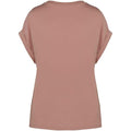 Petal Rose - Back - Native Spirit Womens-Ladies Roll Sleeve T-Shirt