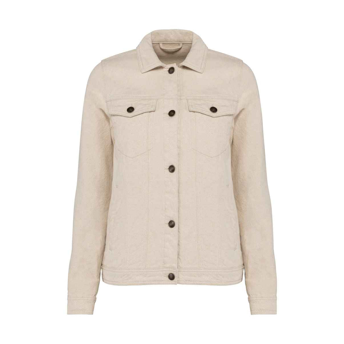 Raw Natural - Front - Native Spirit Womens-Ladies Hemp Jacket