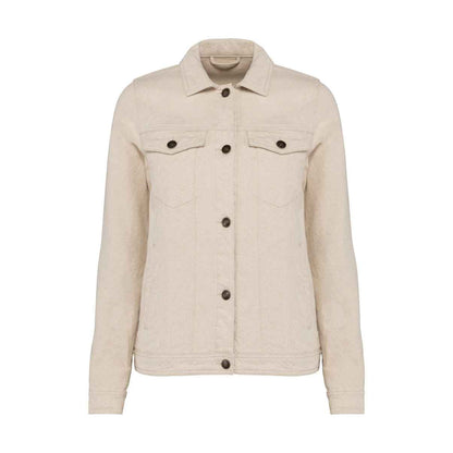 Raw Natural - Front - Native Spirit Womens-Ladies Hemp Jacket