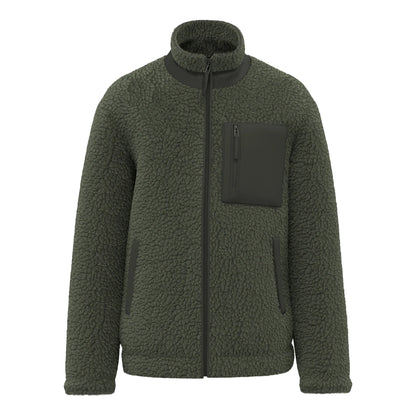 Forest Khaki-Dark Khaki - Front - Native Spirit Unisex Adult Sherpa Padded Jacket