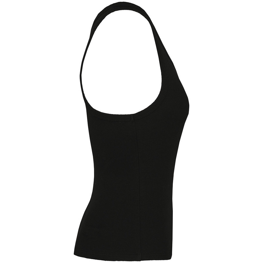 Black - Side - Native Spirit Womens-Ladies Ribbed Tank Top