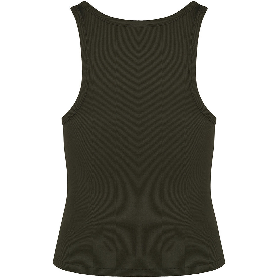 Organic Khaki - Back - Native Spirit Womens-Ladies Ribbed Tank Top