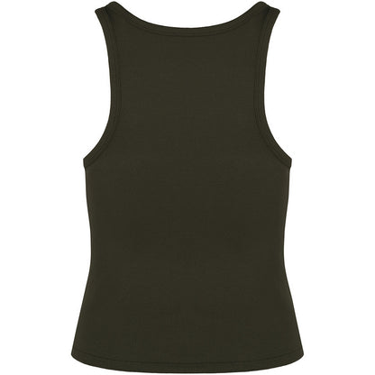 Organic Khaki - Back - Native Spirit Womens-Ladies Ribbed Tank Top