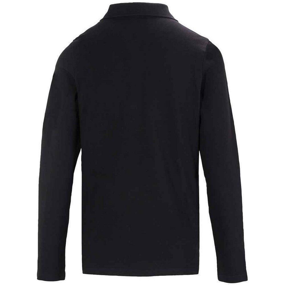 Deep Black - Back - NEOBLU Womens-Ladies Owen Pique Long-Sleeved Polo Shirt