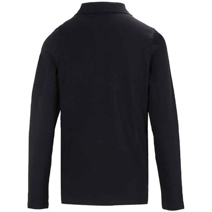 Deep Black - Back - NEOBLU Womens-Ladies Owen Pique Long-Sleeved Polo Shirt