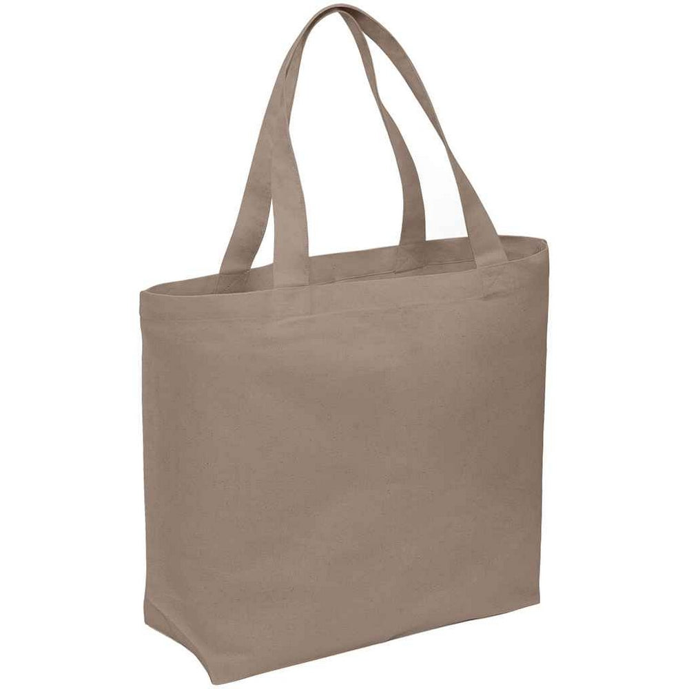 Mushroom - Front - Brand Lab Plain Oversized Tote Bag