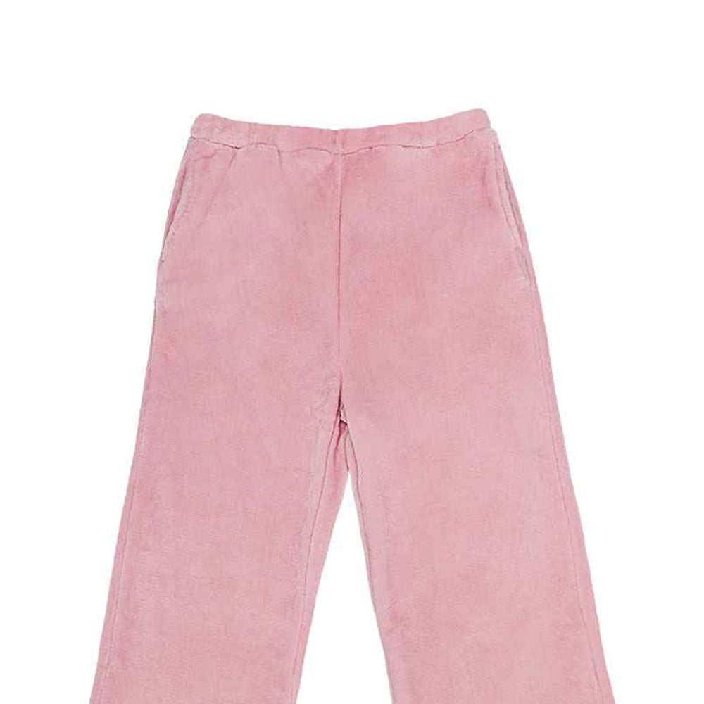 Blush Pink - Back - Brand Lab Womens-Ladies Plush Fleece Lounge Pants