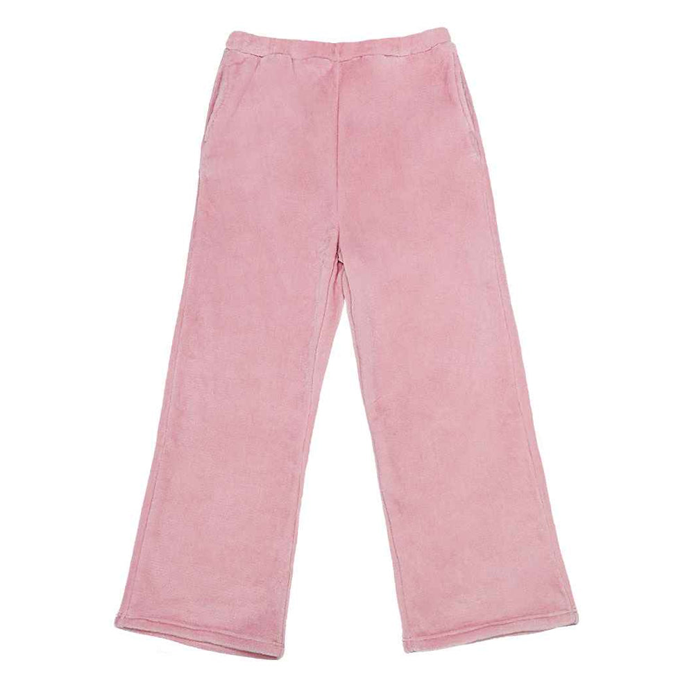 Blush Pink - Front - Brand Lab Womens-Ladies Plush Fleece Lounge Pants