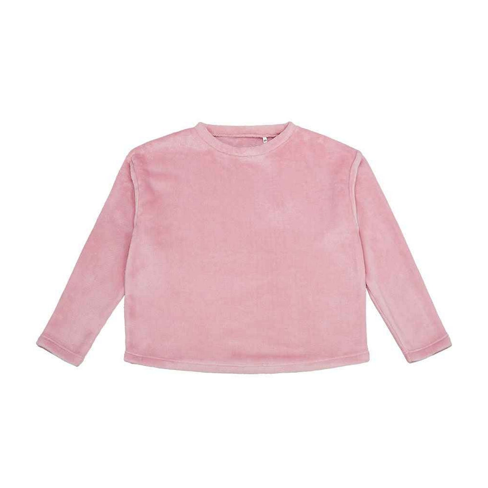 Blush Pink - Front - Brand Lab Womens-Ladies Plush Fleece Sweatshirt