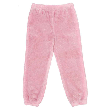 Blush Pink - Front - Brand Lab Unisex Adult Fluffy Fleece Jogging Bottoms