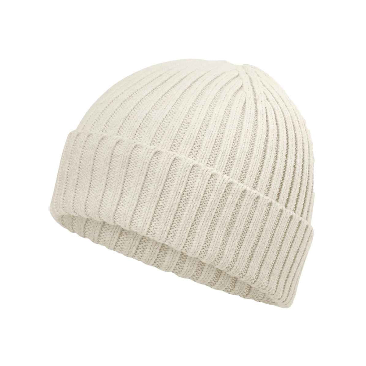 Almond - Back - Beechfield Childrens-Kids Organic Cotton Beanie