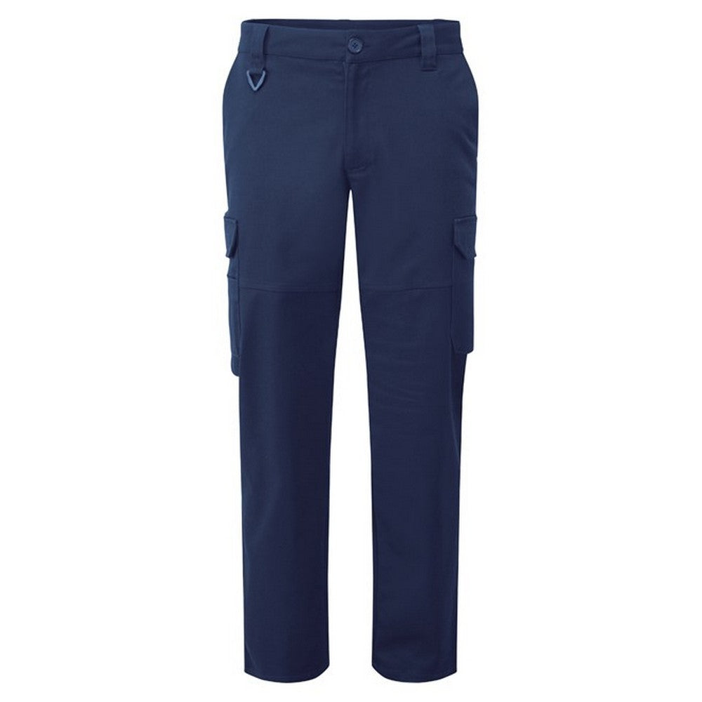 Navy - Front - Premium Unisex Adult Stretch Work Cargo Trousers