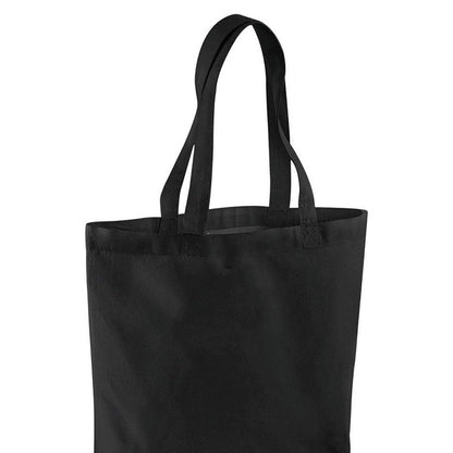 Black - Back - Brand Lab Plain Organic Oversized Tote Bag