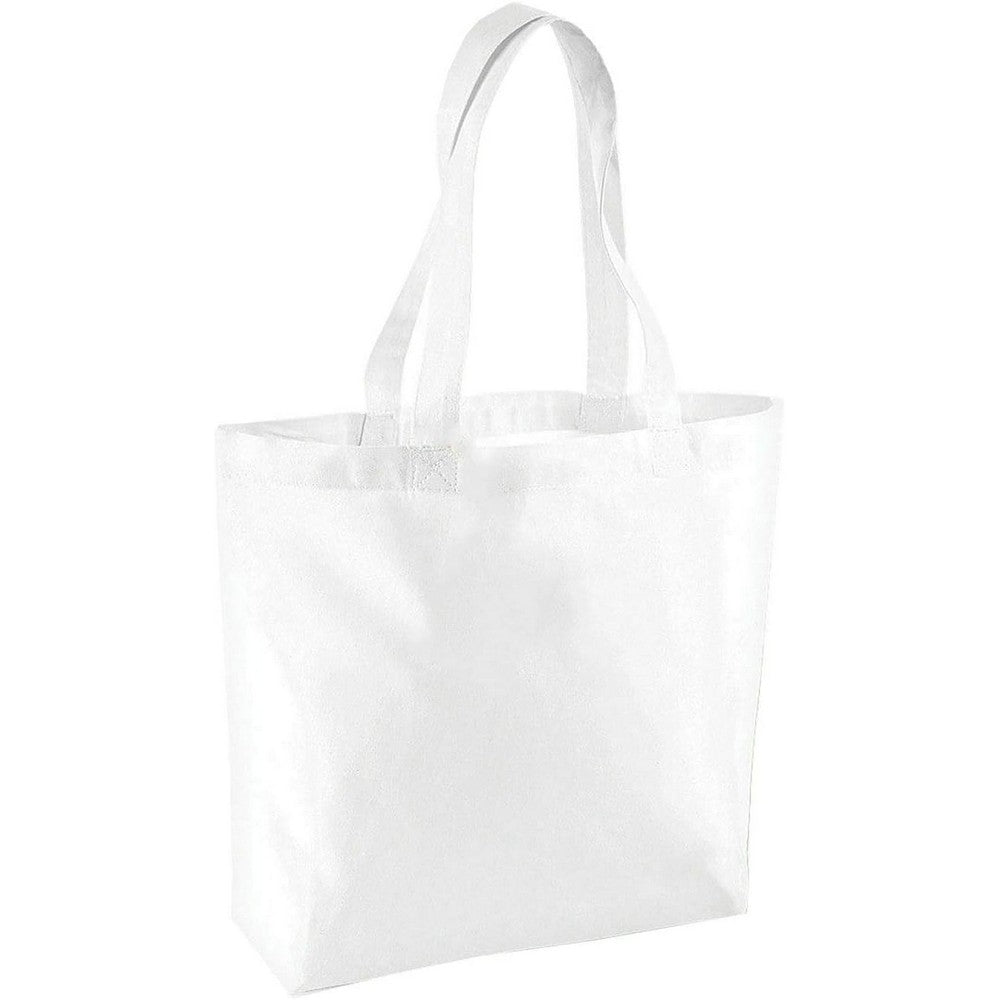 White - Front - Brand Lab Plain Organic Oversized Tote Bag