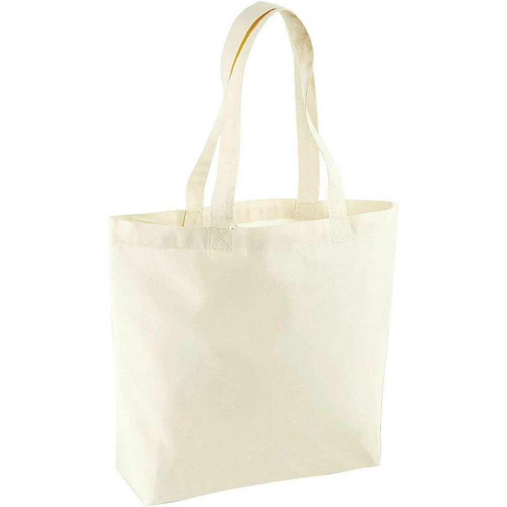 Natural - Front - Brand Lab Plain Organic Oversized Tote Bag