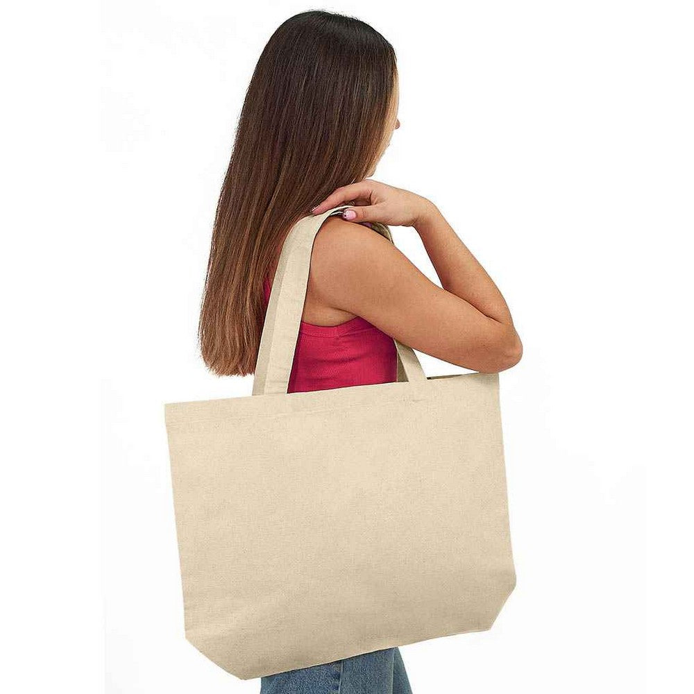 Natural - Back - Brand Lab Plain Organic Oversized Tote Bag