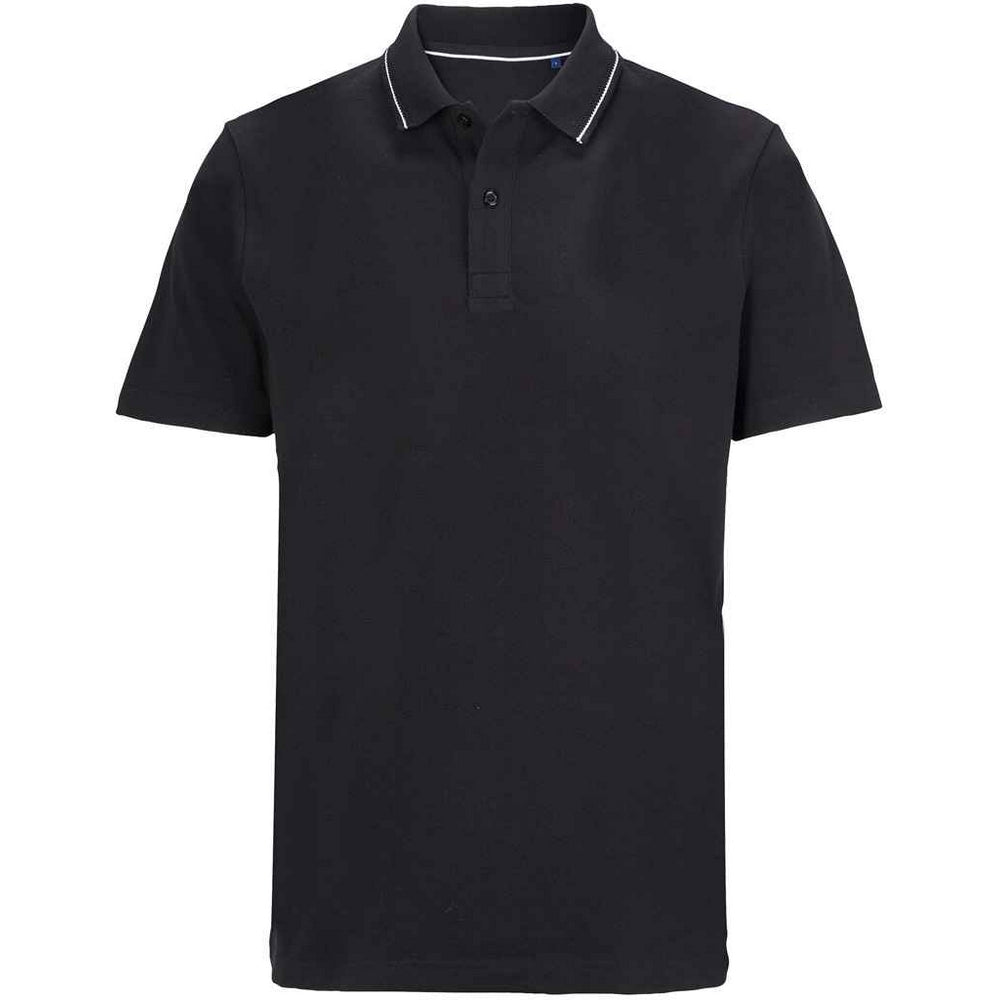 Deep Black - Front - NEOBLU Mens Polo Shirt