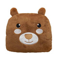Brown - Back - Brand Lab Childrens-Kids Character Teddy Bear Hoodie Blanket