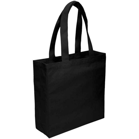 Black - Front - Brand Lab Everyday Square Canvas Tote Bag