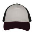 Ivory-Cherry-Khaki Brown - Front - Native Spirit 5 Panel Trucker Cap