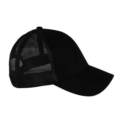 Black - Side - Native Spirit 5 Panel Trucker Cap