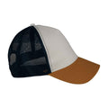 Ivory-Curcuma-Navy - Side - Native Spirit 5 Panel Trucker Cap