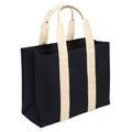Black-Natural - Front - Brand Lab Wrap Canvas Tote Bag