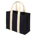 Black-Natural - Back - Brand Lab Wrap Canvas Tote Bag