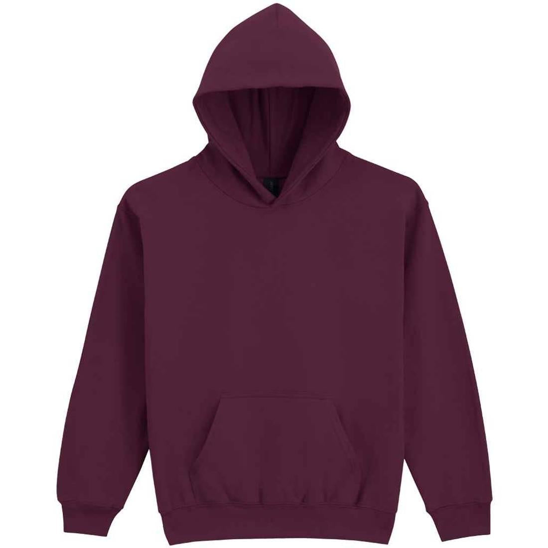 Maroon - Front - Gildan Childrens-Kids Softstyle Midweight Hoodie